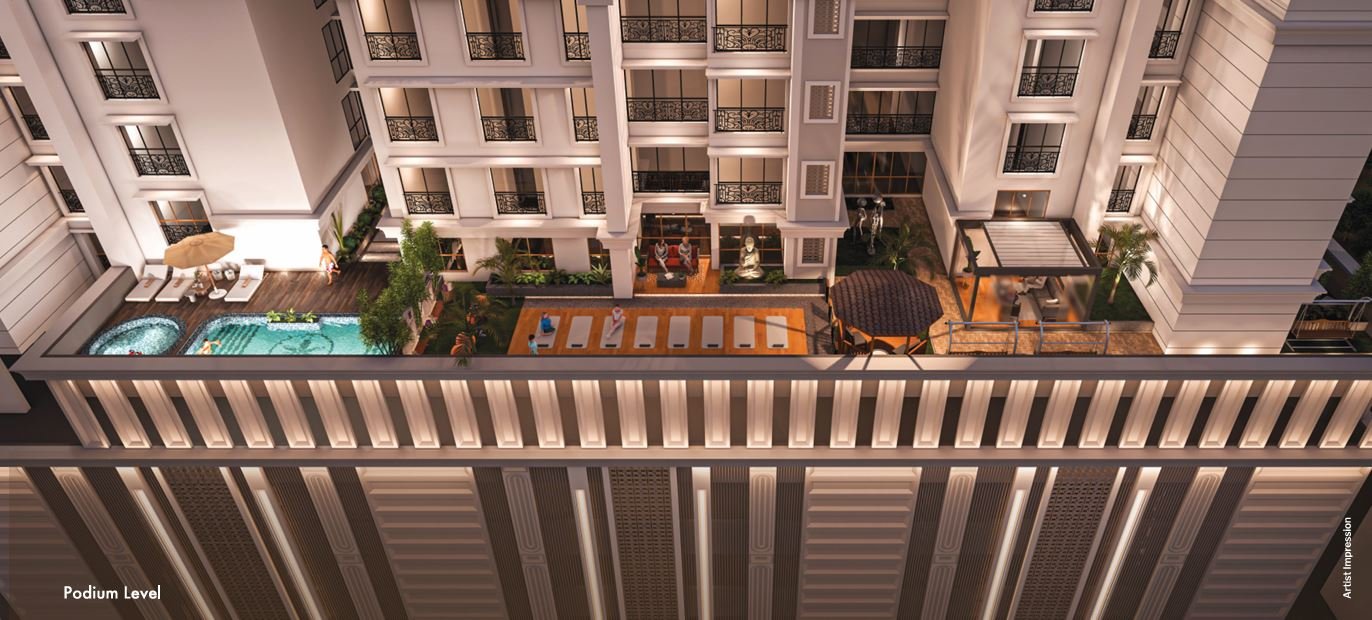 Luxury podium level with lifestyle amenities – Shree Om Paradise Borivali West