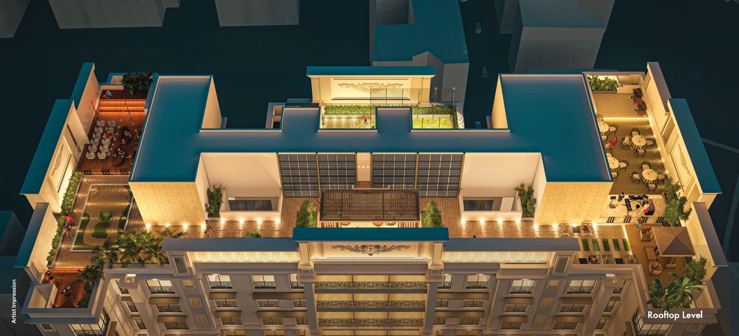 Luxury rooftop level with panoramic views – Shree Om Paradise Borivali West