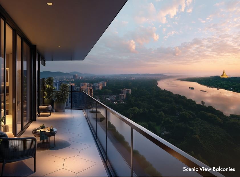 Scenic view balcony with luxury deck space – Shree Om Paradise Borivali West
