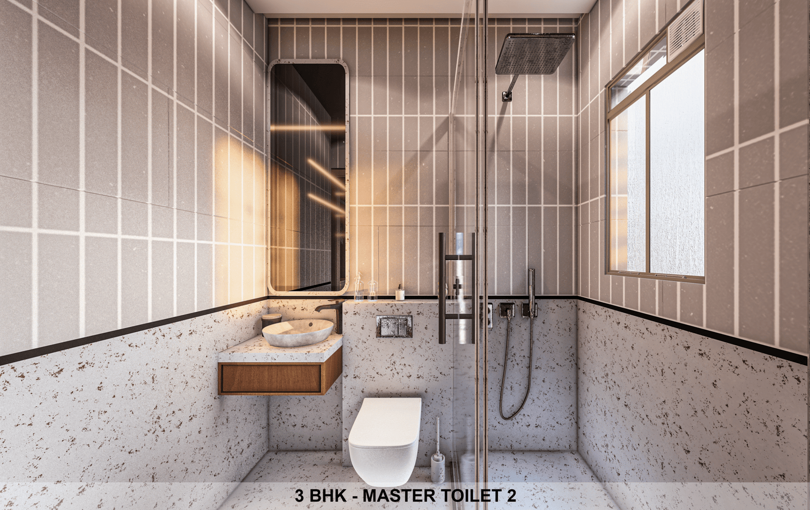 Rejuvenating bathroom with premium fittings – Shree Om Paradise Borivali West