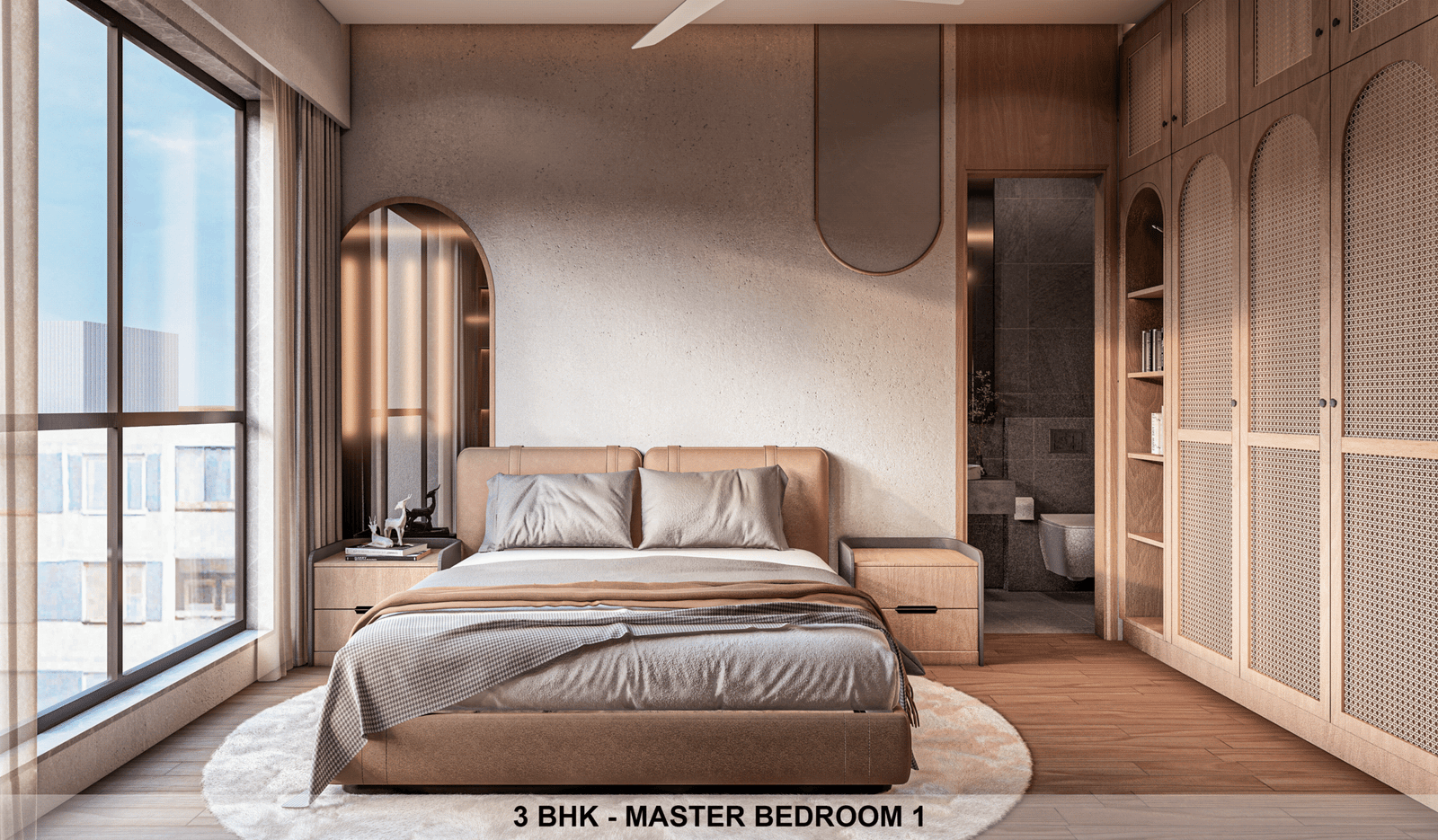 Tranquil bedroom with elegant interiors – Shree Om Paradise Borivali West