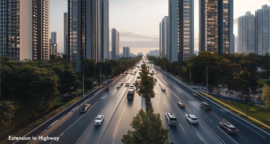 Highway extension connectivity for premium residences – Shree Om Paradise Borivali West